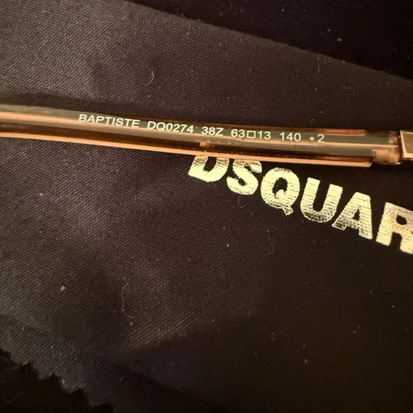 DSQUARED2 Baptiste Rose Gold Aviator Sunglasses (DQ0274 38Z 63/13 140) DSQUARED2 Baptiste Rose Gold Aviator Sunglasses (DQ0274 38Z  main image 3